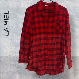 LA MIEL KAYLA BUTTON DOWN SHIRT